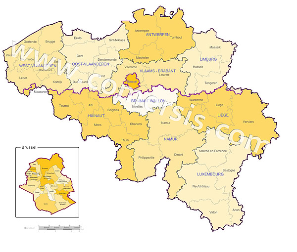 Belgium Regions Provinces N 