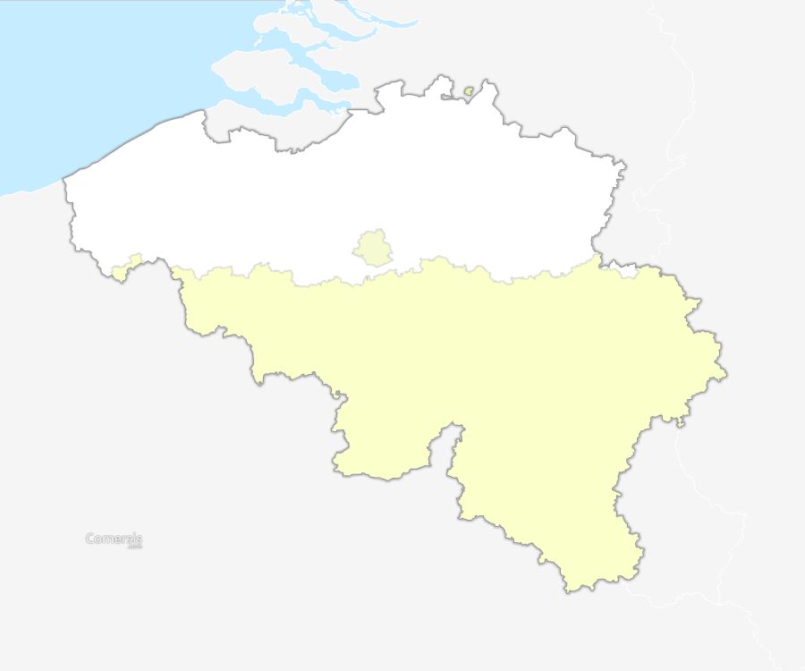 Carte Regions De Belgique Vectorielle Gratuite