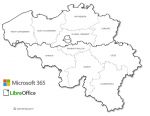 Customizable map of the provinces of Belgium