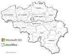 Provinces and districts of Belgium for Office