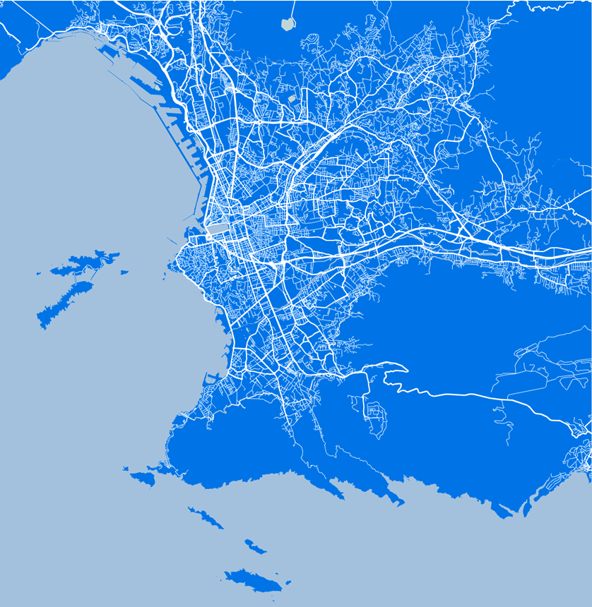 Marseille blank street map