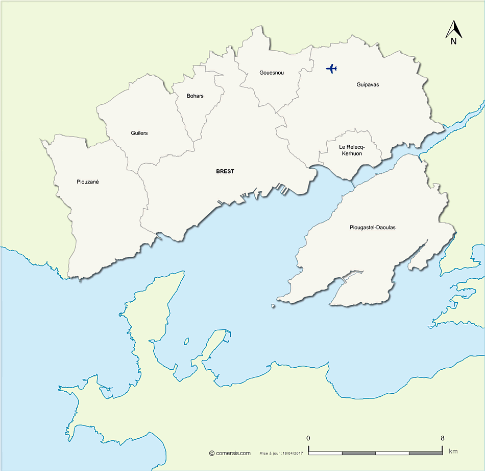 communes de la Métropole de Brest