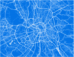 Plan neutre des rues de Toulouse vectoriel