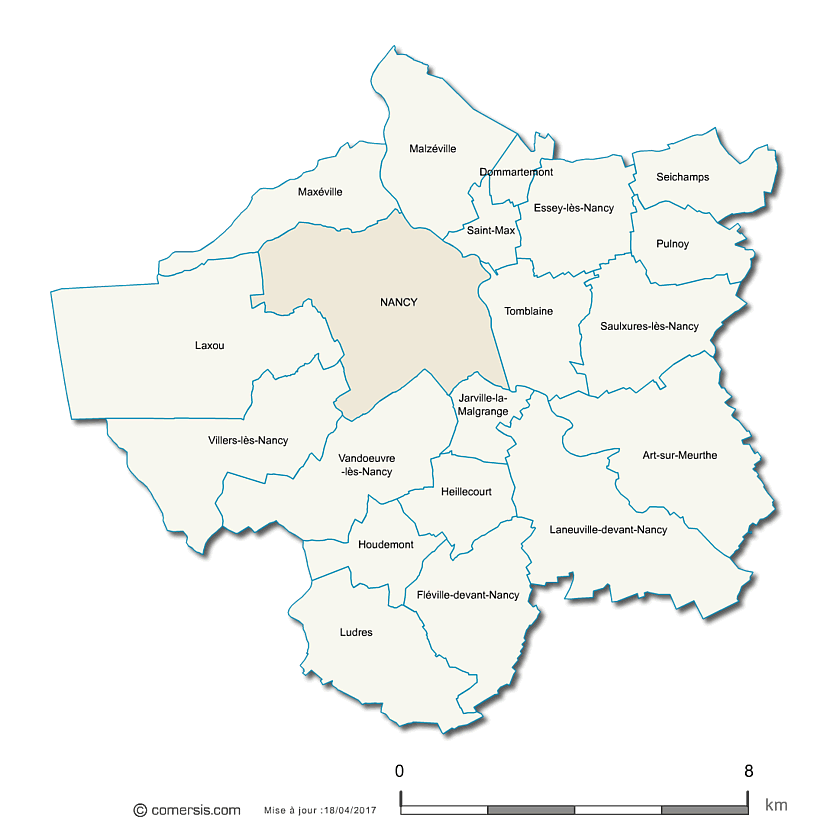 communes du Grand-Nancy Métropole
