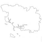 Morbihan french department vector map