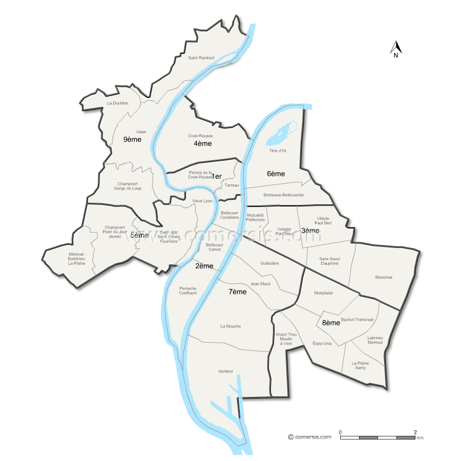 plan lyon arrondissement