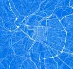 Lyon blank street map