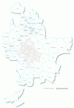Grand Lyon Metropole municipalities map
