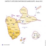 Guadeloupe counties map with names ( France ) for Word and Excel.