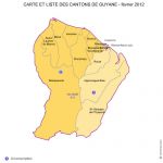 Guyane counties map with names ( France ) for Word and Excel.