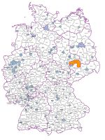 Excel et Word modifiable des comtés d'Allemagne