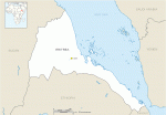 Vector editable free map of Eritrea borders 