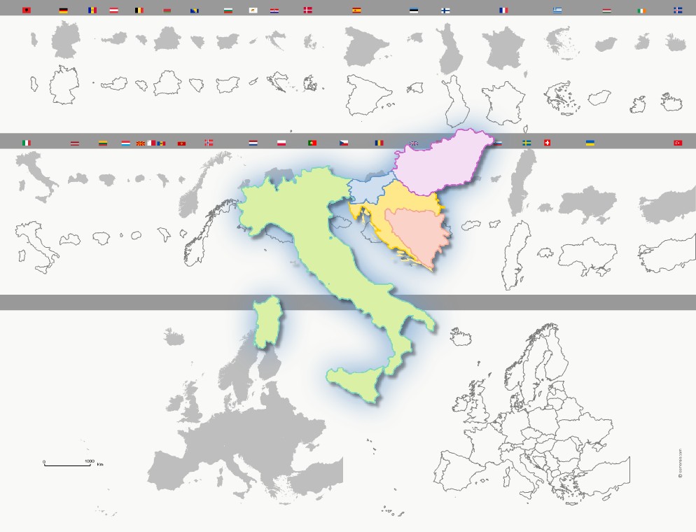 pays d'Europe cliparts vectoriels
