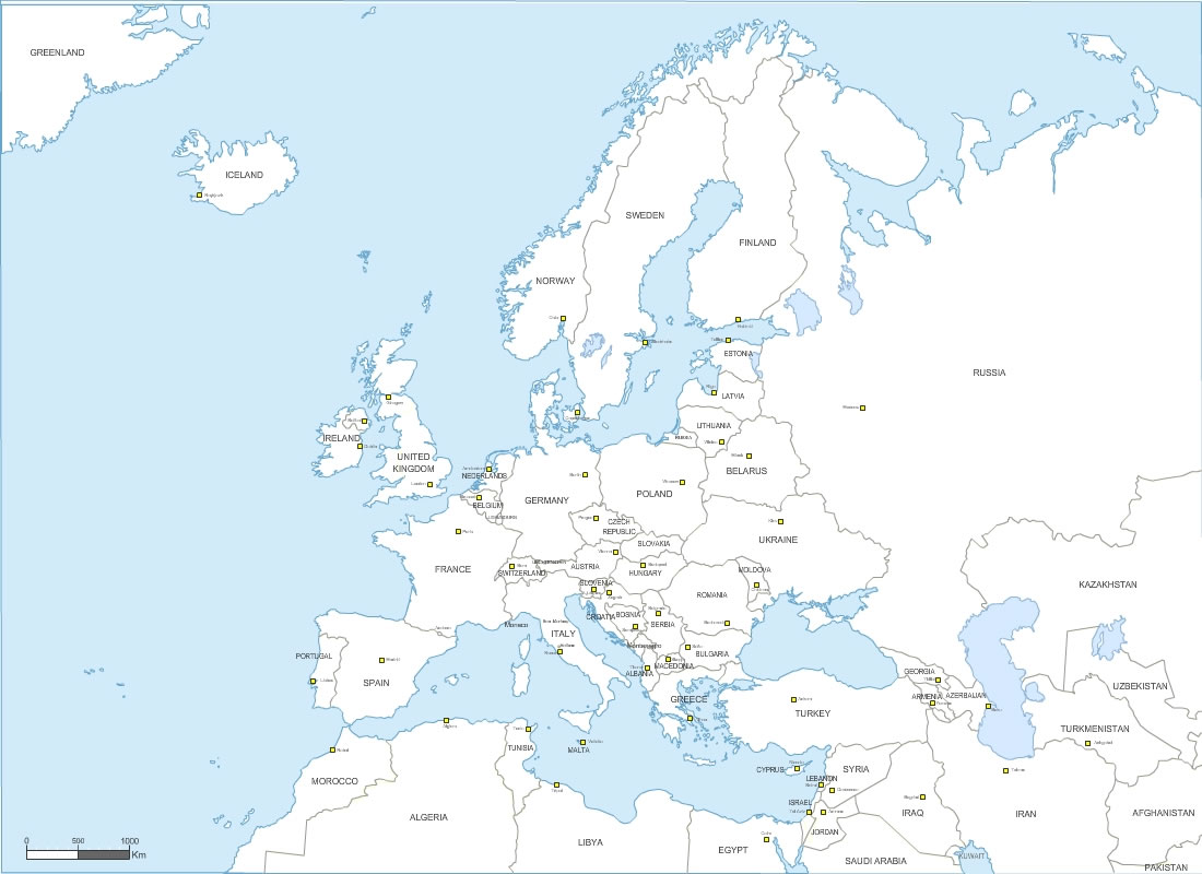 Europe carte pays