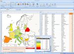 Excel map of Europe coloring according to data