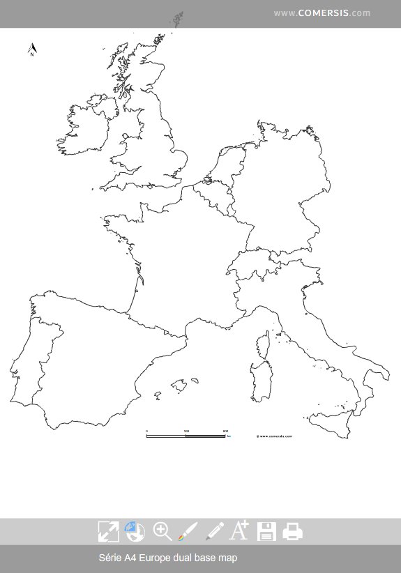 France carte des pays frontaliers