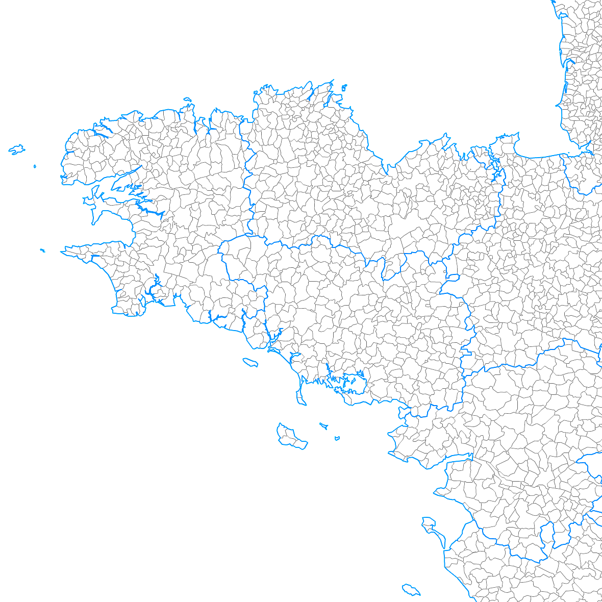 France municipalities vector map 2