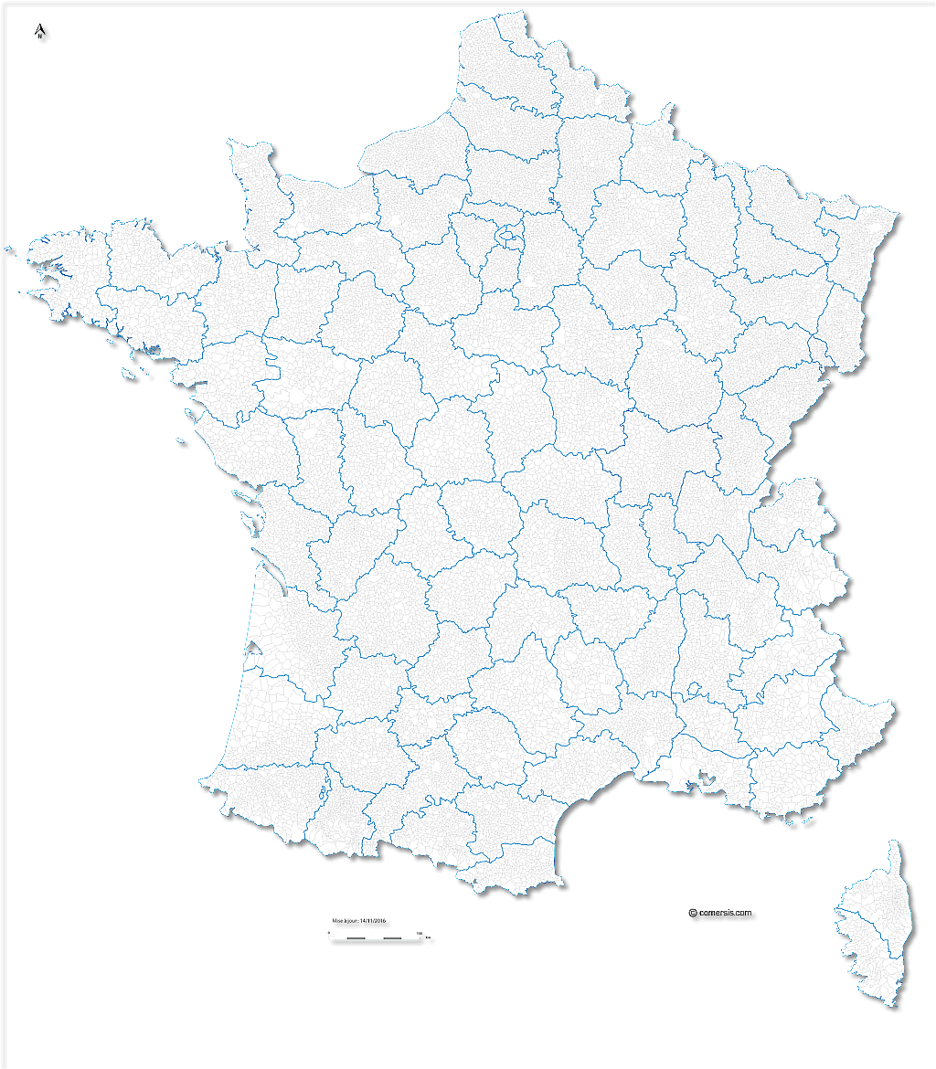 communes de France vectoriel