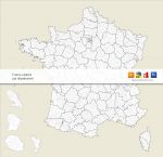 French cantons -townships- vector map