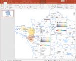 France subdivisions map for Excel, Word and Powerpoint