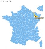 Responsive map of France departements