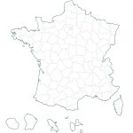 French departments blank map
