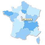 French regions cliquable map full html - free