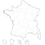 France old regions vector map
