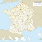 Map of France road networks - High Definition