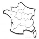 Stylized map of France by regions