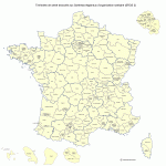 Health Territories of France cutomizable map