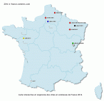 Towns and villages of France responsive map