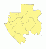 Gabon provinces free map