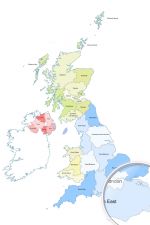 régions du Royaume Uni (Grande Bretagne)