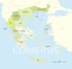 des régions de Grèce vectorielle gratuite Eps, Svg