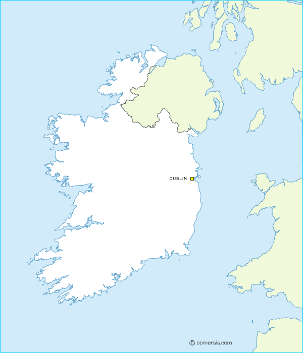 Ireland free editable vector map