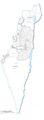 Israël districts et sous-districts carte