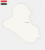 Free blank map of Iraq
