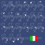 Régions d'Italie cartes icones vectorielles