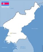 Free vector map of North Korea