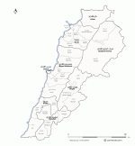 Governorates and districts of Lebanon free map