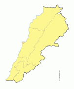 free Lebanon regions map