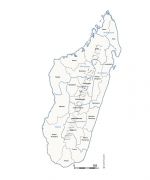 Madagascar regions map for Word and Excel