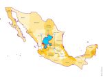 Mexico States map for Excel,Word and Powerpoint