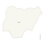 Blank map of Nigeria - free vector