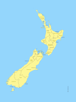 New Zealand regions vector map