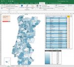 Municipalities of Portugal Excel macro map