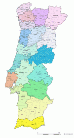 villes et districts du portugal