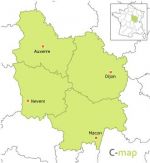 104 Bourgogne french region vector flash map