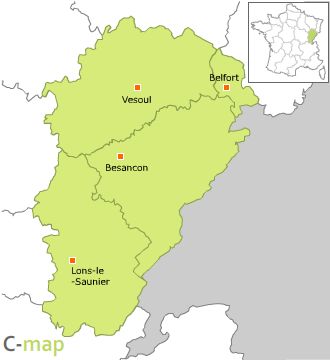 carte de la franche comté